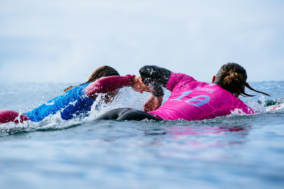 Carissa Moore paddling