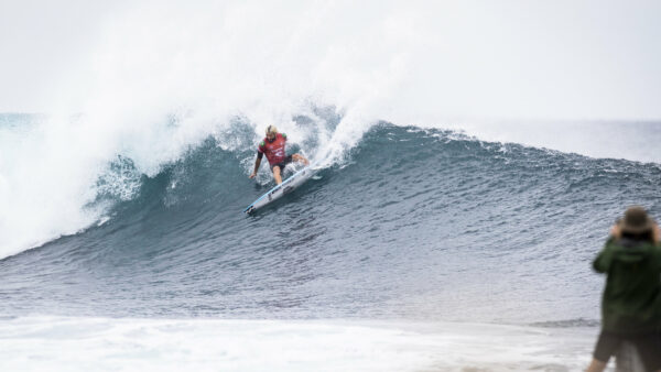 Italo Ferreira performing a layback snap at Rottnest Island in Western Australia
