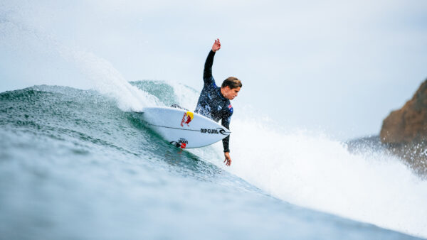 Morgan Cibilic of Australia competing at the Rip Curl Pro Bells Beach